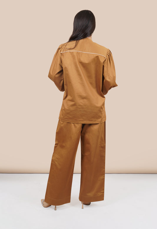 Ariya Threads Women’s Solid Co-Ord Set with Sequin Pocket Detail | Top & Pants Set