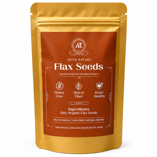 Ariya Nature Flax Seeds 100g | Premium Natural Non-GMO Raw Flax Seeds