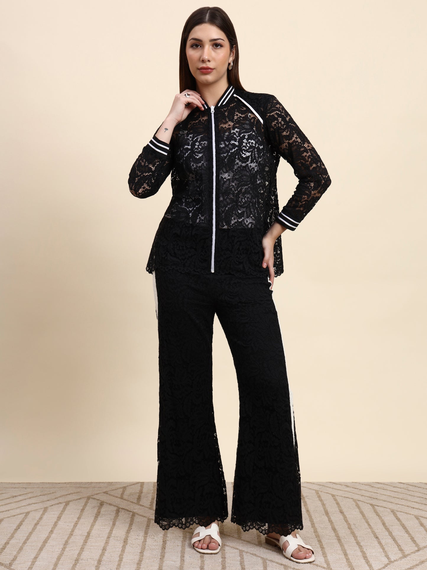 Ariya Threads Noir Edge Co-ord Set