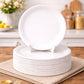 Ariya Melamine Dinner Plates 11 Inch Set of 12 | White