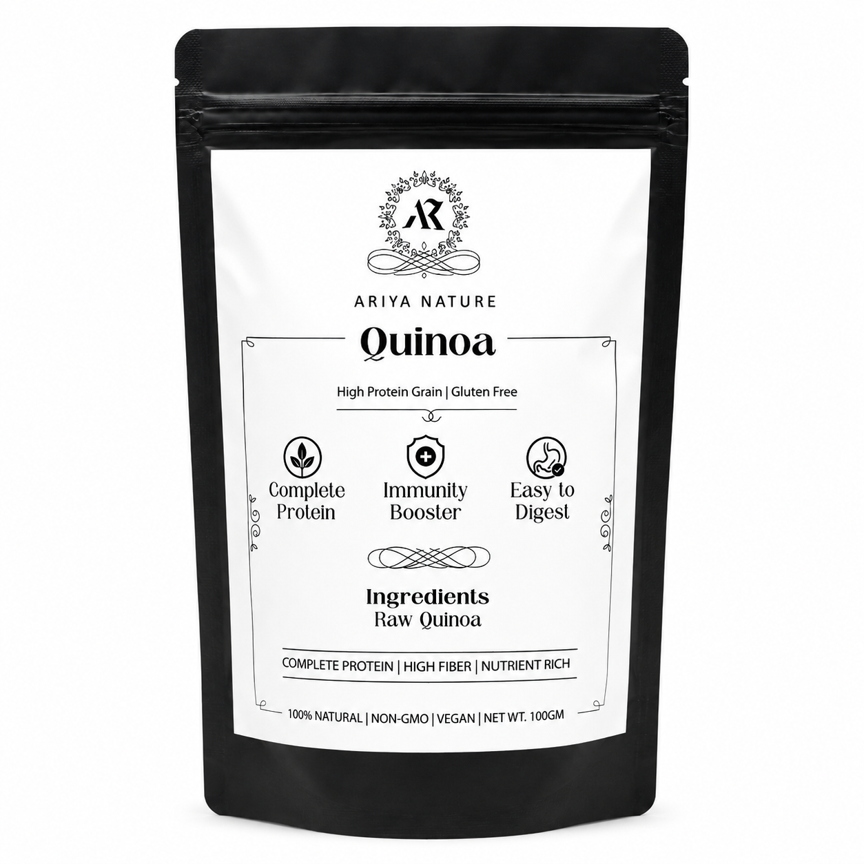 Ariya Nature Raw Quinoa 100g | Premium Gluten-Free High Protein Grain