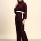Ariya Threads Veloura Co-ord Set (Wine Berry)