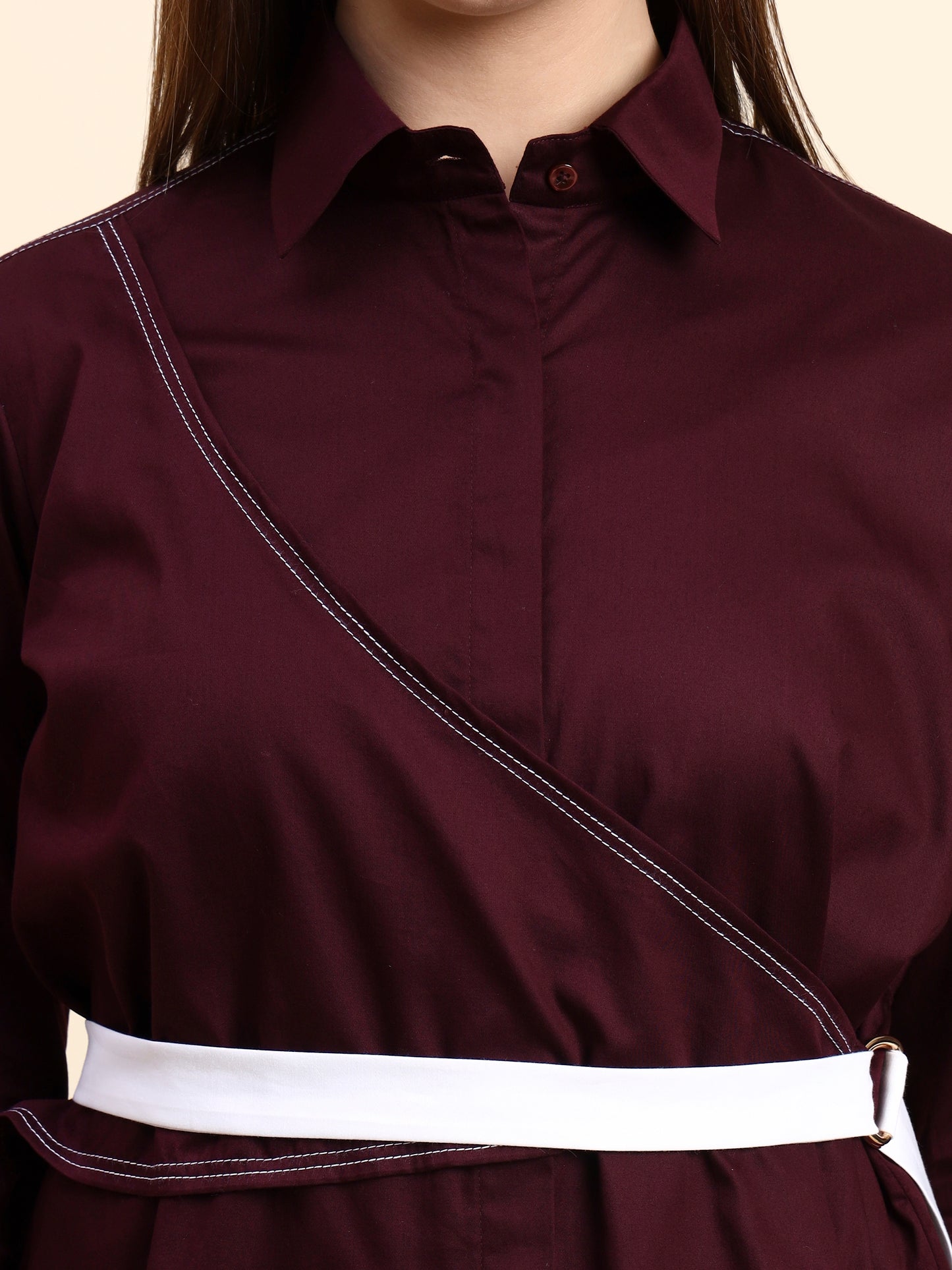 Ariya Threads Veloura Co-ord Set (Wine Berry)