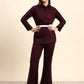 Ariya Threads Veloura Co-ord Set (Wine Berry)