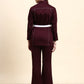 Ariya Threads Veloura Co-ord Set (Wine Berry)