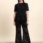 Ariya Threads Midnight Bloom Lace Co-ord Set (Black)