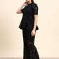 Ariya Threads Midnight Bloom Lace Co-ord Set (Black)