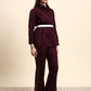 Ariya Threads Veloura Co-ord Set (Wine Berry)