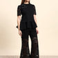 Ariya Threads Midnight Bloom Lace Co-ord Set (Black)