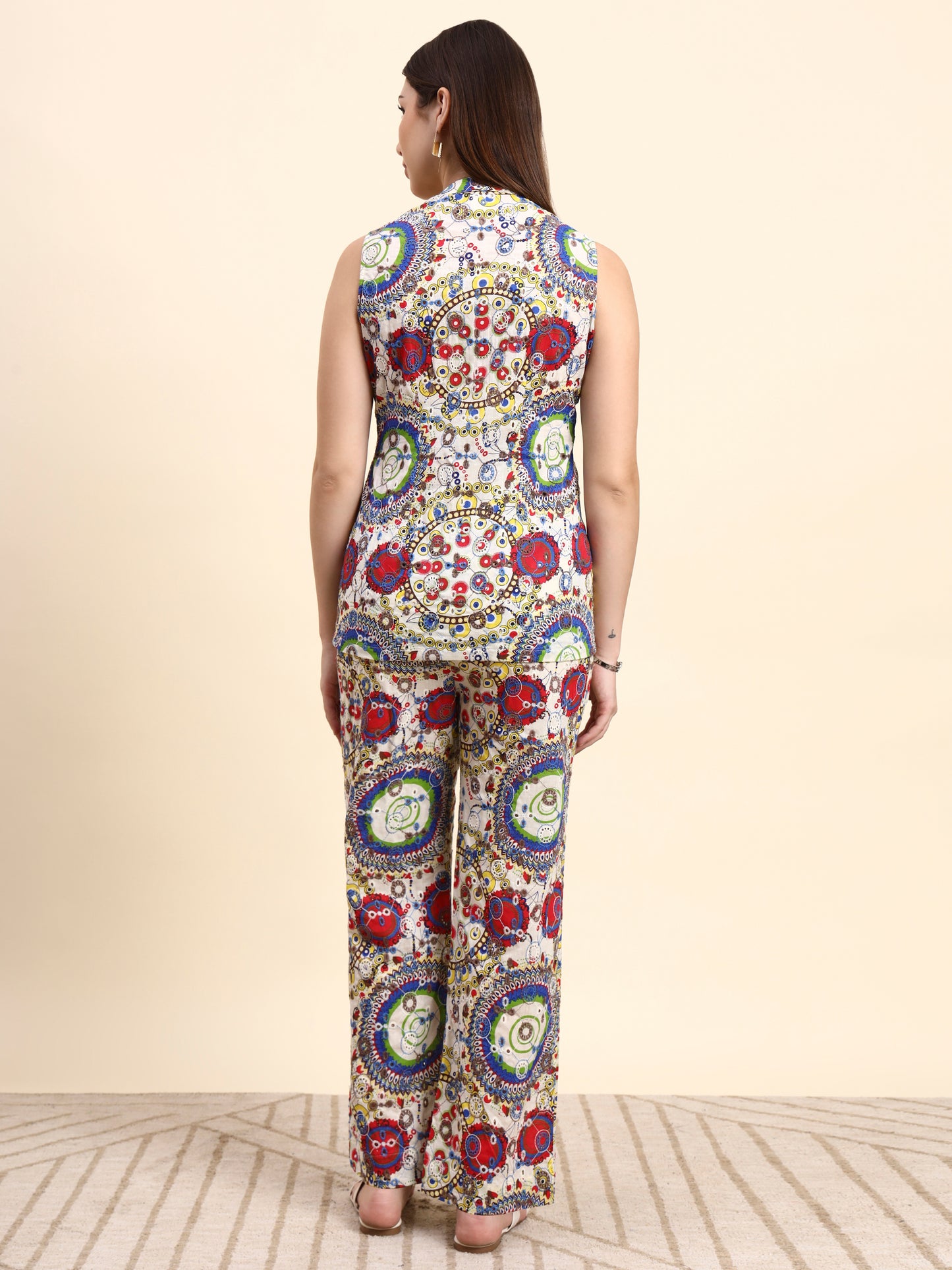 Ivory Hakoba Embroidered Co-ord Set