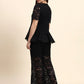 Ariya Threads Midnight Bloom Lace Co-ord Set (Black)