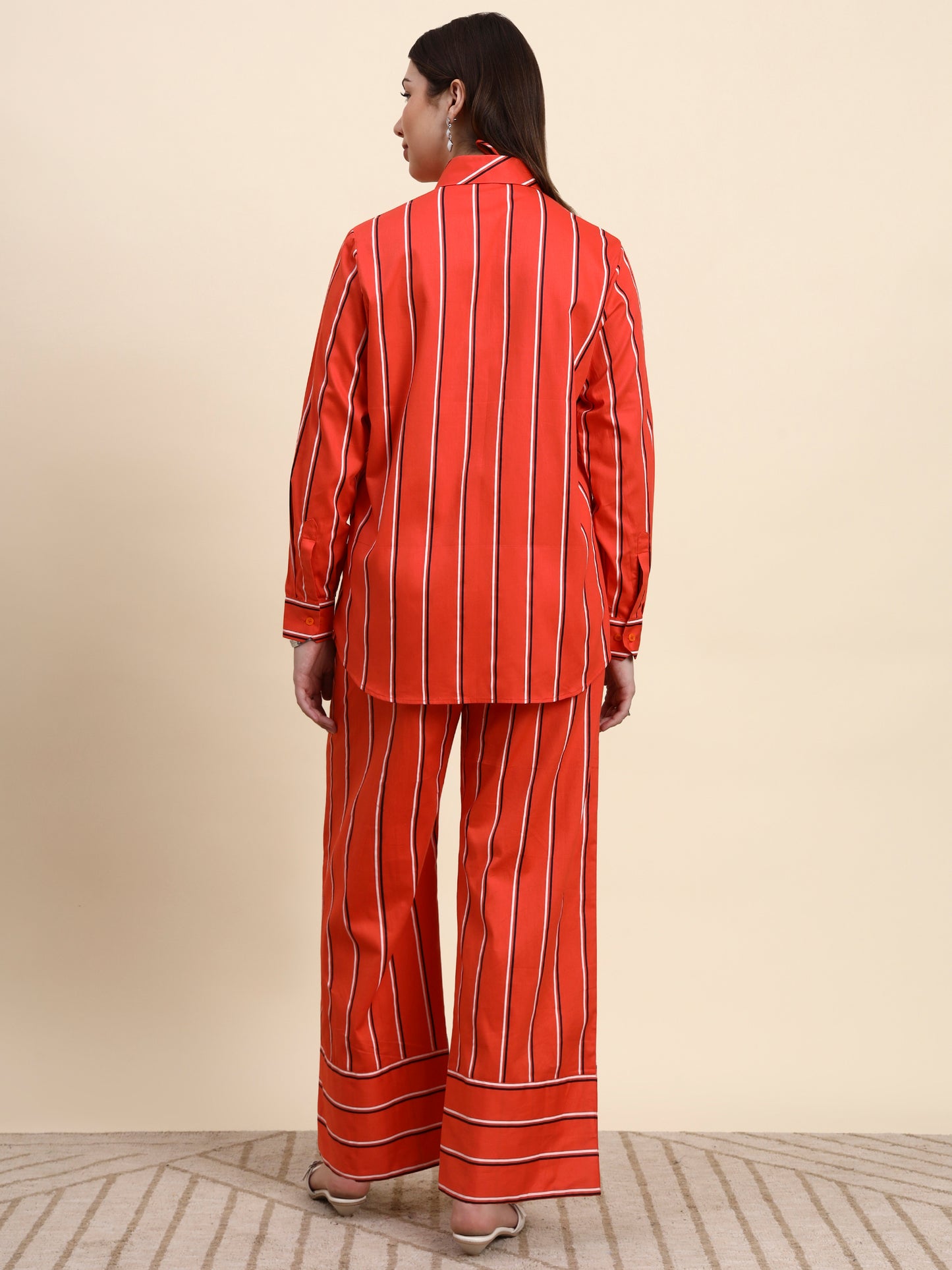 Ariya Threads Scarlet Stripe Co-ord Set
