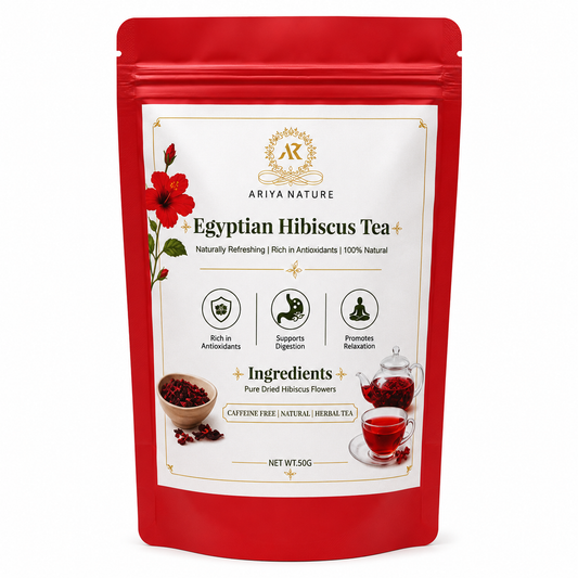 Ariya Nature Egyptian Hibiscus Tea 50g | Premium Natural Hibiscus Flower Tea