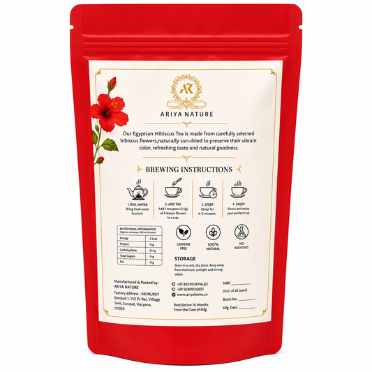 Ariya Nature Egyptian Hibiscus Tea 50g | Premium Natural Hibiscus Flower Tea