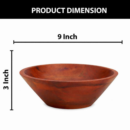 Ariya 9" Acacia Wood Salad Bowl – Handmade, Durable & Elegant for Kitchen & Dining