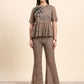 Ariya Threads Lace Peplum Co-ord Set (Taupe Beige)