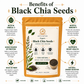 Ariya Nature Organic Black Chia Seeds 150g | Raw, Non-GMO, Vegan Superfood