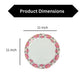 Ariya Melamine Dinner Plates 11 Inch Set of 12 | Pink Flower