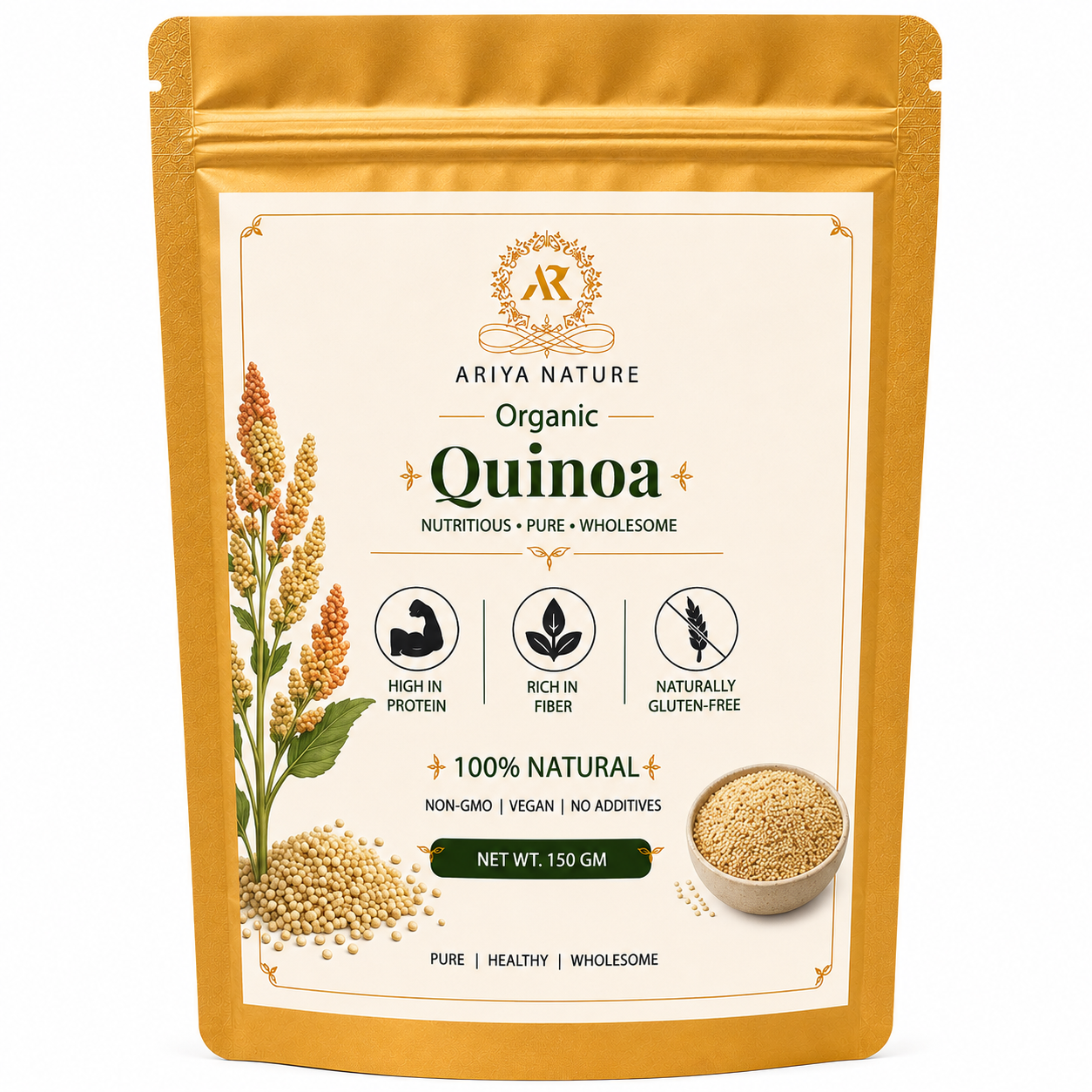 Ariya Nature Organic Quinoa 150g | High Protein, Gluten-Free & Vegan Grain