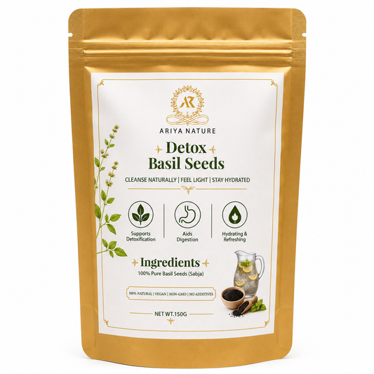 Ariya Nature Basil Seeds (Sabja) 150g | Premium Natural Sweet Basil Seeds