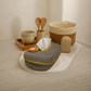 Ariya Cotton Tissue Box Holder – Oval Beige - Yellow Lace