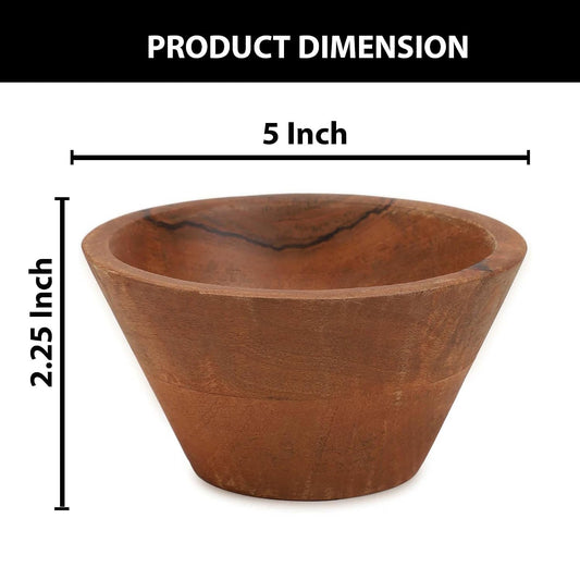 Ariya 5" Acacia Wood Salad Bowl – Handmade, Durable & Elegant for Kitchen & Dining