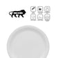 Ariya Melamine Dinner Plates 11 Inch Set of 12 | White