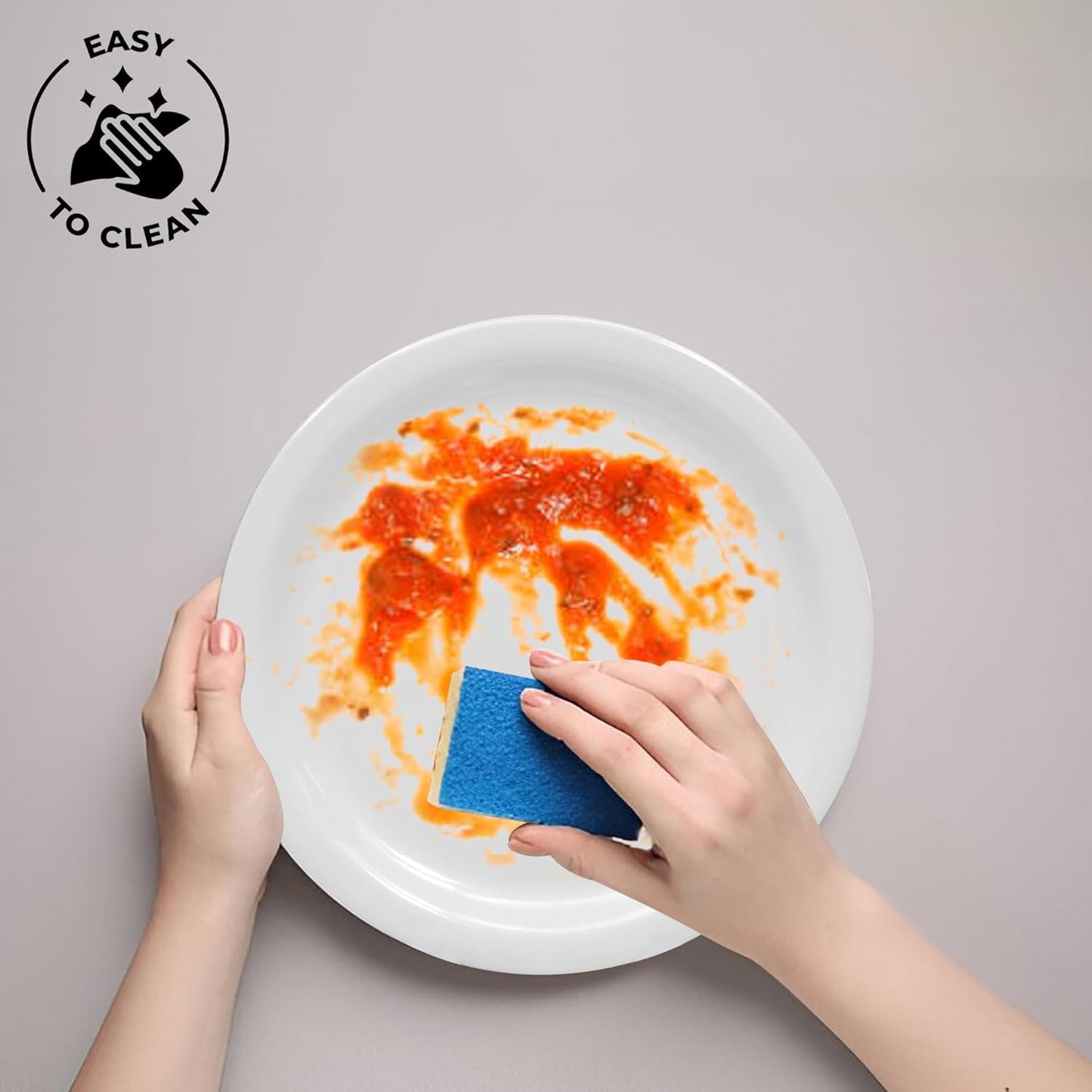Ariya Melamine Dinner Plates 11 Inch Set of 12 | White