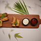 Ariya 19.5" Acacia Wooden Serving Platter with Chutney Bowl | Cheese & Charcuterie Board for Kitchen & Dining