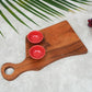 Ariya 14" Acacia Wooden Serving Platter with Chutney Bowl | Cheese & Charcuterie Board for Kitchen & Dining