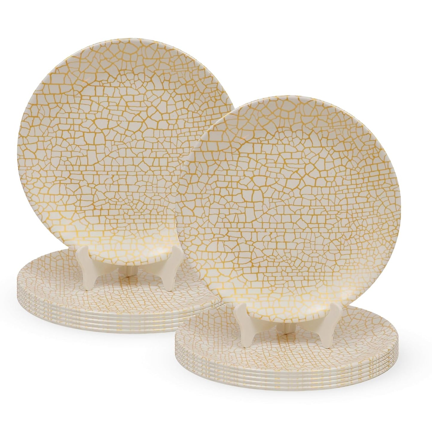 Ariya 10.5" Melamine Dinner Plates Set of 24 – Golden Mirage