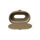 Ariya Cotton Tissue Box Holder – Oval Beige Wooden Button