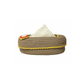 Ariya Cotton Tissue Box Holder – Oval Beige - Yellow Lace