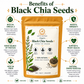 Ariya Nature Organic Black Chia Seeds 200 Gram| Raw, Non-GMO, Vegan Superfood
