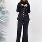 Ariya Threads Women’s Black Denim Sleeveless Vest Co-ord Set with Flared Pants