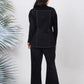 Ariya Threads Women’s Black Denim Sleeveless Vest Co-ord Set with Flared Pants