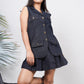 Ariya Threads Women’s Denim Sleeveless Co-ord Set