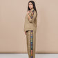 Ariya Threads Women’s Co-Ord Set with Handcrafted Crochet Detail | Shirt & Straight Pants
