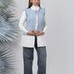 Ariya Threads Blue Frost Tweed Fur Jacket – Winter Warm Stylish
