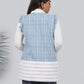 Ariya Threads Blue Frost Tweed Fur Jacket – Winter Warm Stylish