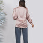Ariya Threads Ruffle Detail Satin Shirt – Stylish Party & Formal Wear