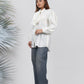 Ariya Threads Ivory Luxe Bow-Tie Satin Shirt – Elegant Party Wear