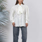 Ariya Threads Ivory Luxe Bow-Tie Satin Shirt – Elegant Party Wear