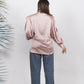 Ariya Threads Ruffle Detail Satin Shirt – Stylish Party & Formal Wear