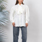 Ariya Threads Ivory Luxe Bow-Tie Satin Shirt – Elegant Party Wear