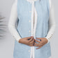 Ariya Threads Blue Snow Tweed Fur Jacket – Premium Winter Wear
