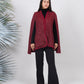 Ariya Threads Ruby Sparkle Fur-Trim Cape – Luxury Winter Party Wear