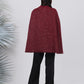 Ariya Threads Ruby Sparkle Fur-Trim Cape – Luxury Winter Party Wear