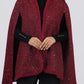 Ariya Threads Ruby Sparkle Fur-Trim Cape – Luxury Winter Party Wear