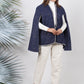 Ariya Threads Midnight Pearl Tweed Cape | Elegant Winter Layer